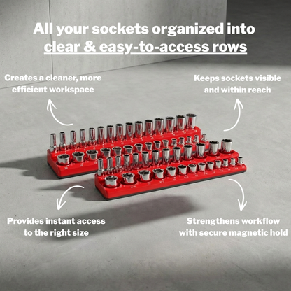 6 Piece Magnetic Socket Holder Kit